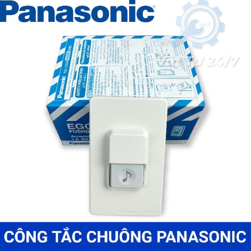 Công tắc nút nhấn chuông cửa Panasonic sử dụng ngoài trời kín nước nút nhấn cực êm hàng chính hãng