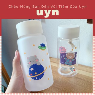 Bình nước nhựa phong cách hàn quốc hàn quốc chống tràn - bình nước nhám hàn quốc