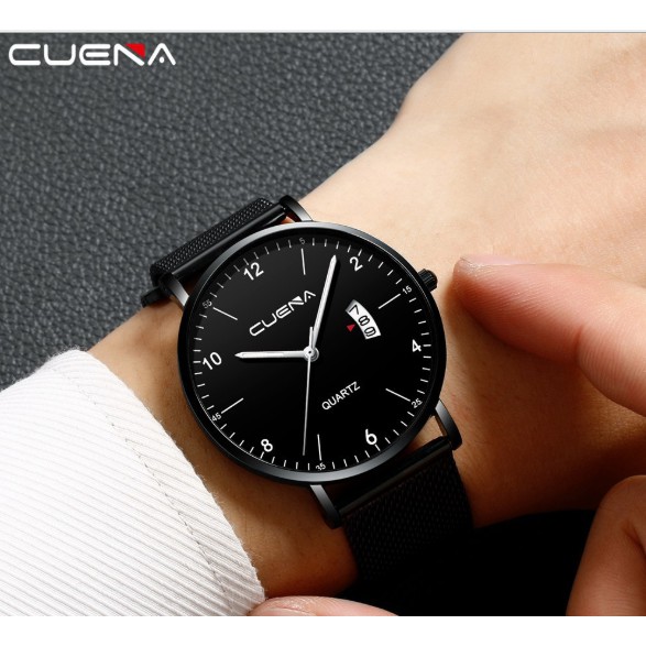 ĐỒNG HỒ NAM DÂY LƯỚI CUENA D330 LỊCH CHẠY DỌC PHONG CÁCH DOANH NHÂN | BigBuy360 - bigbuy360.vn