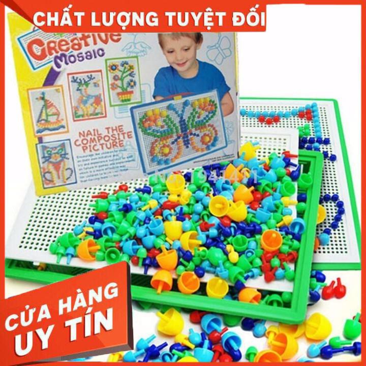 [XẢ KHO+FREE SHIP] Bộ Đồ Chơi Ghép Hạt Nhựa Creative Mosaic 296 Hạt