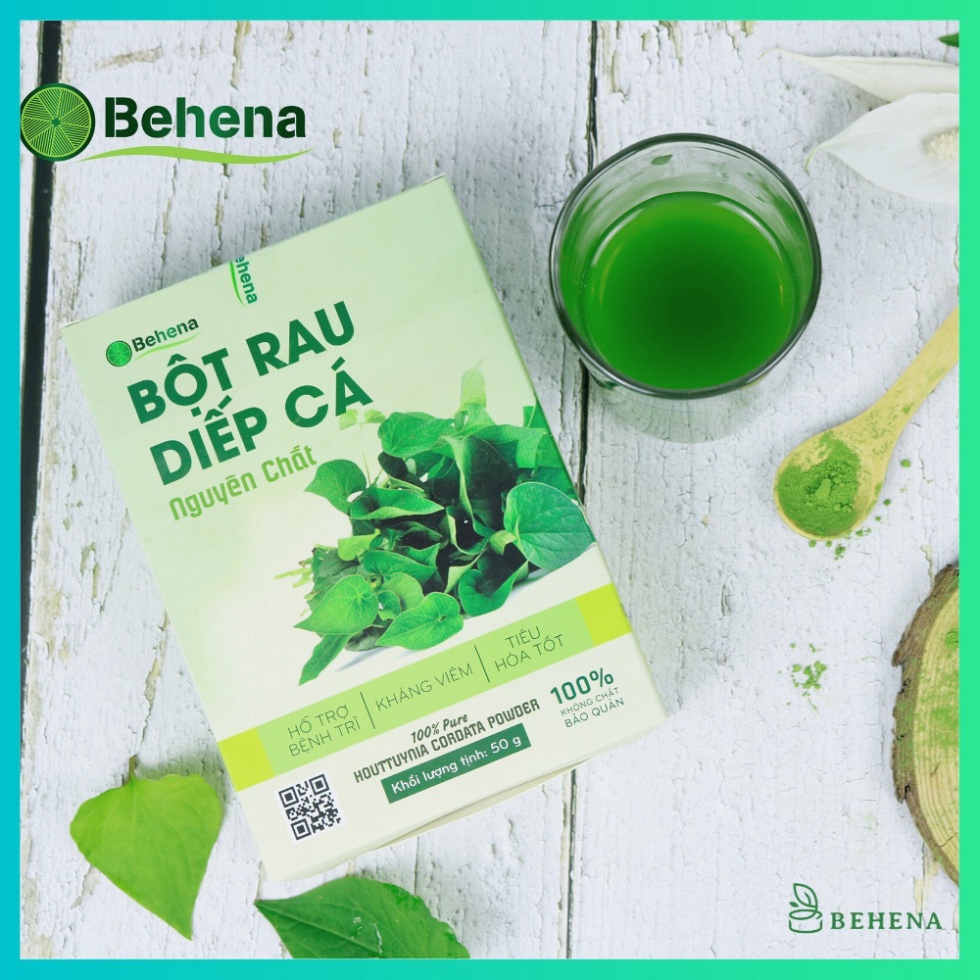 Bột Diếp Cá Behena 50g Giảm Mỡ Giảm Cân, Lợi Tiểu, Giải Độc, Tăng Cường Sức Đề Kháng