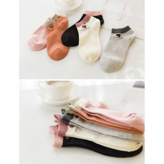 Sỉ tặng kèm túi dây rút set 10 đôi tất miu miu phối màu