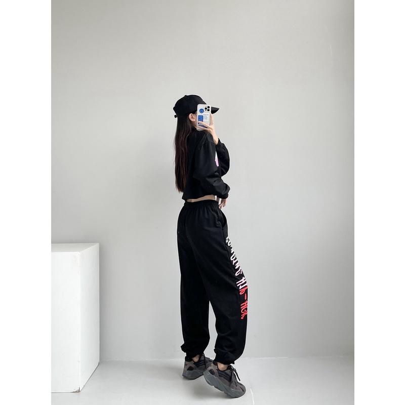 Quần jogger JEWIS đen Dancing Hiphop Cotton - J129