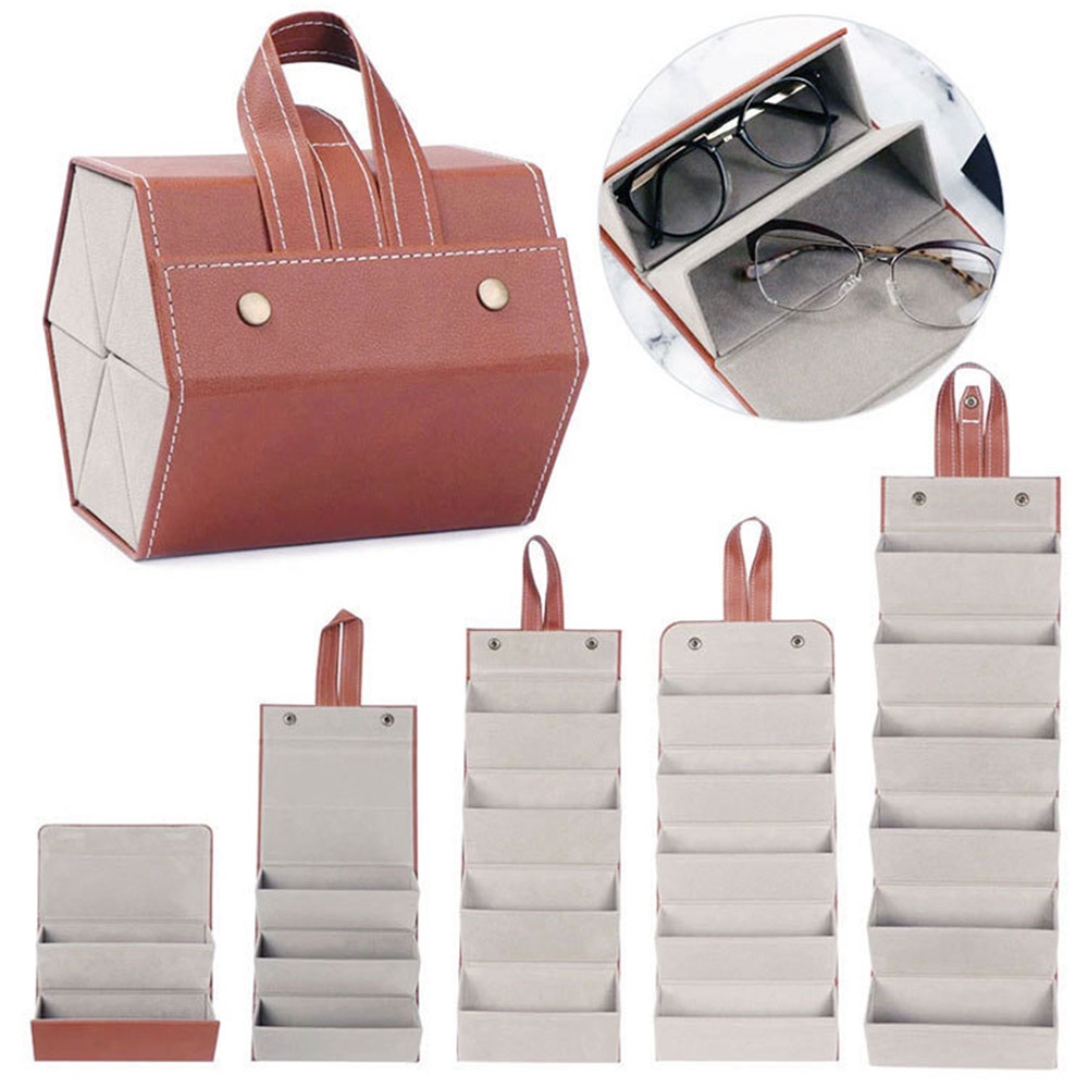 Hộp đựng mắt kính nhiều ngăn có thể gập lại tiện dụng