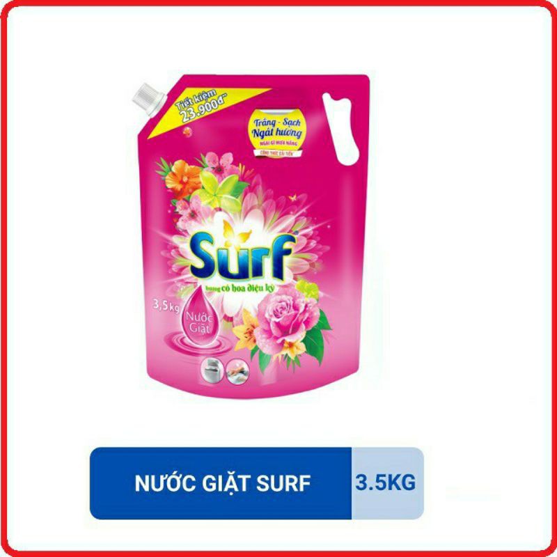 [Mã HCMST5 giảm 10K đơn 99K] Nước giặt Surf hương cỏ hoa diệu kỳ 3.5kg .