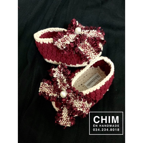 Giày đỏ nơ dạ