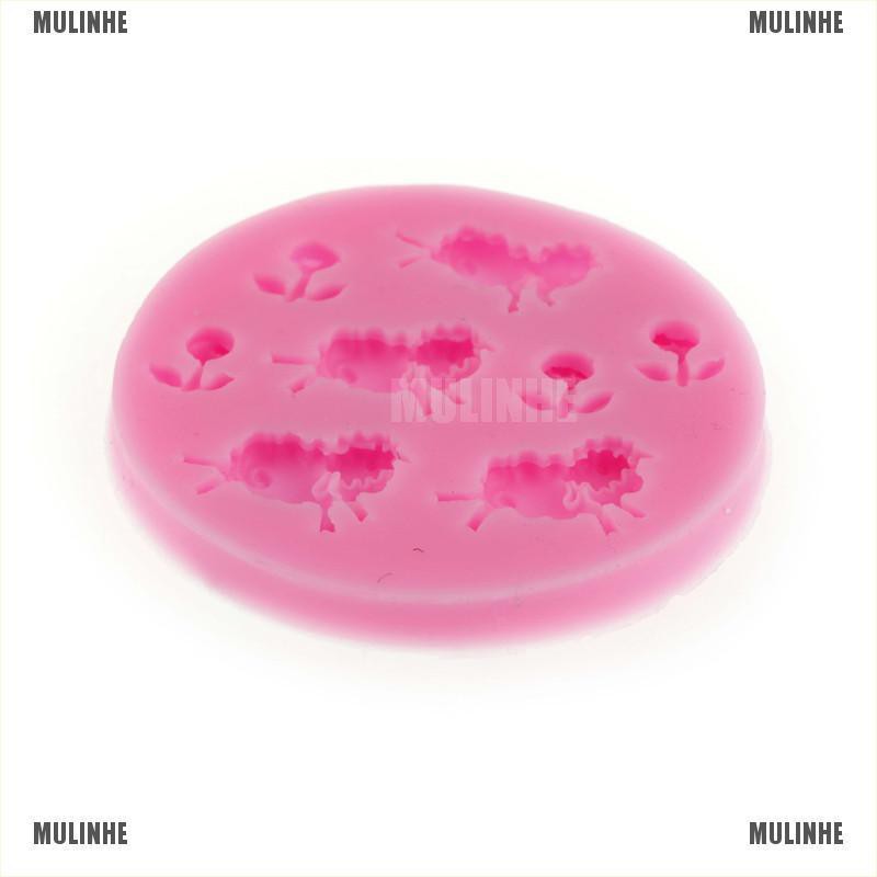 Khuôn Silicone Tạo Hình Làm Bánh Kẹo Hình Hoa Hướng Dương / Cừu 3D