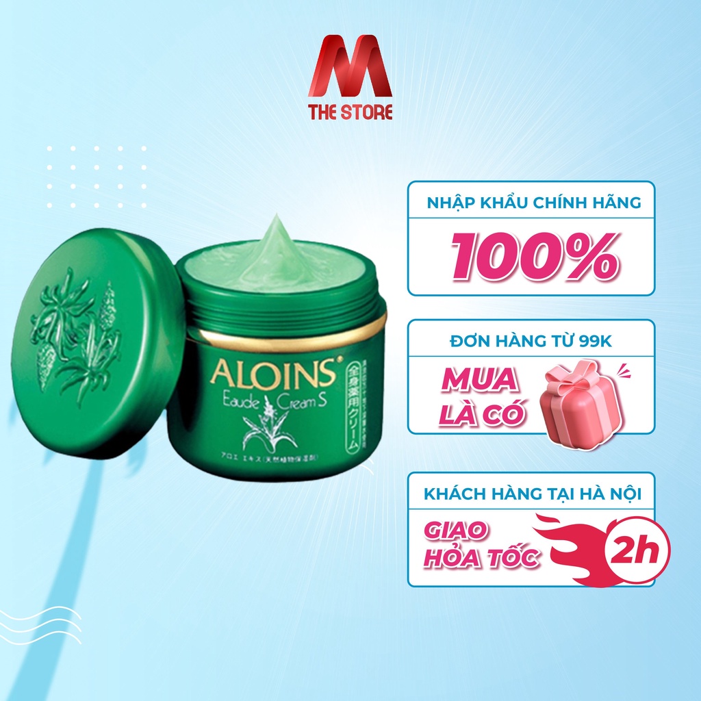 Kem dưỡng da lô hội Aloins Cream S 185g nội địa Nhật