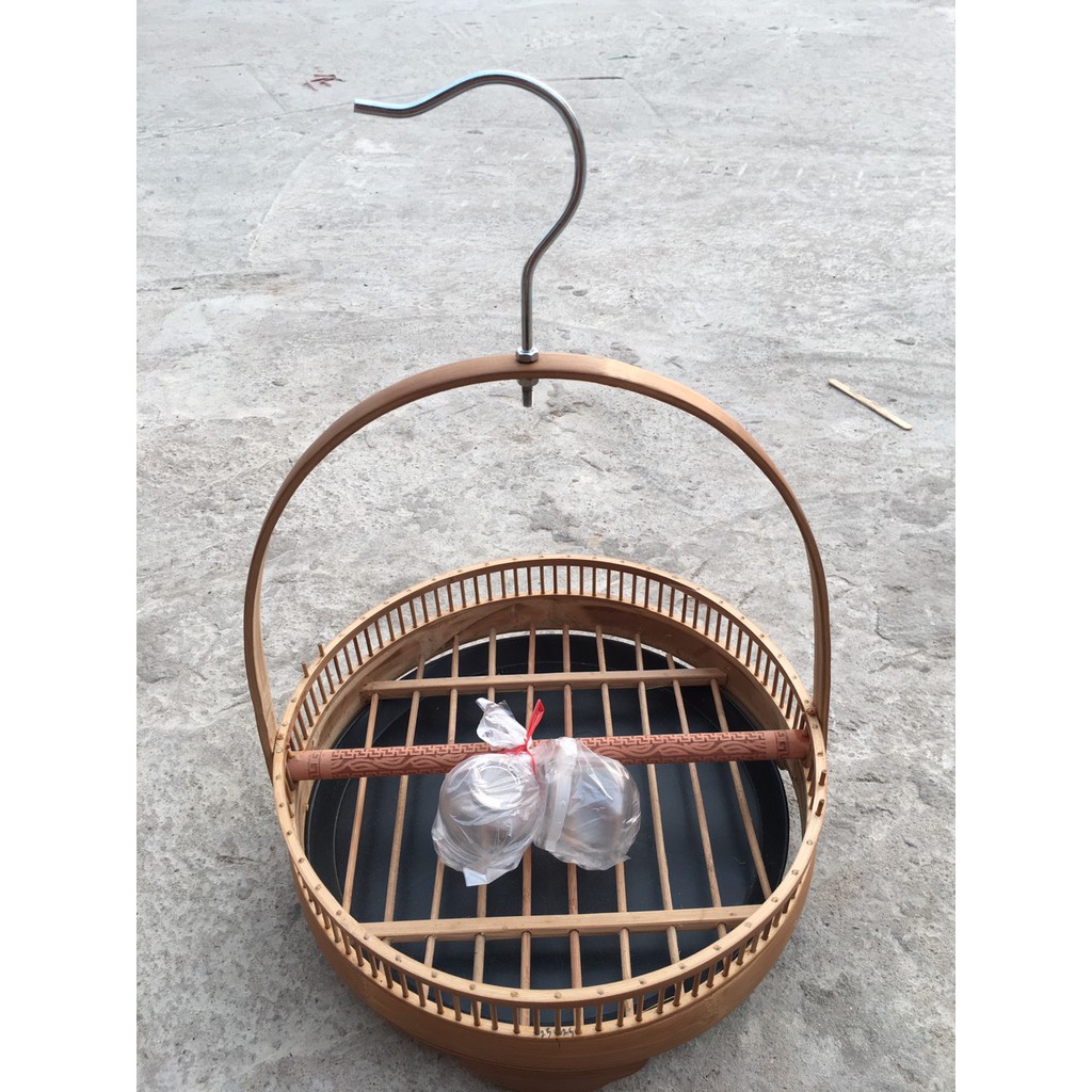 Lồng trần cu gáy Halosung lồng nuôi chim cao cấp kèm phụ kiện LC84
