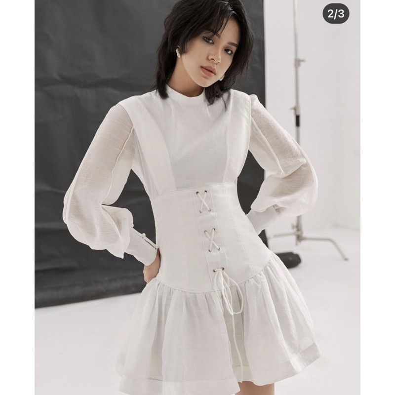 ĐẦM TRẮNG VOAN ĐAN DÂY
