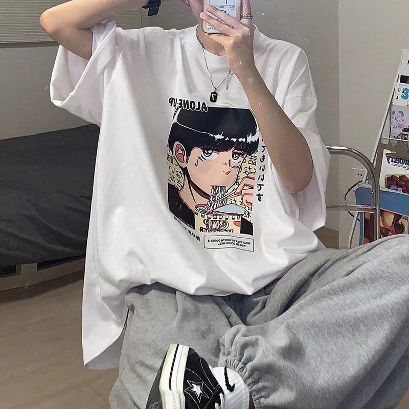 Áo Thun Tay Ngắn Cổ Tròn In Hình Thương Hiệu Thời Trang size M-5XL Dành Cho Nam