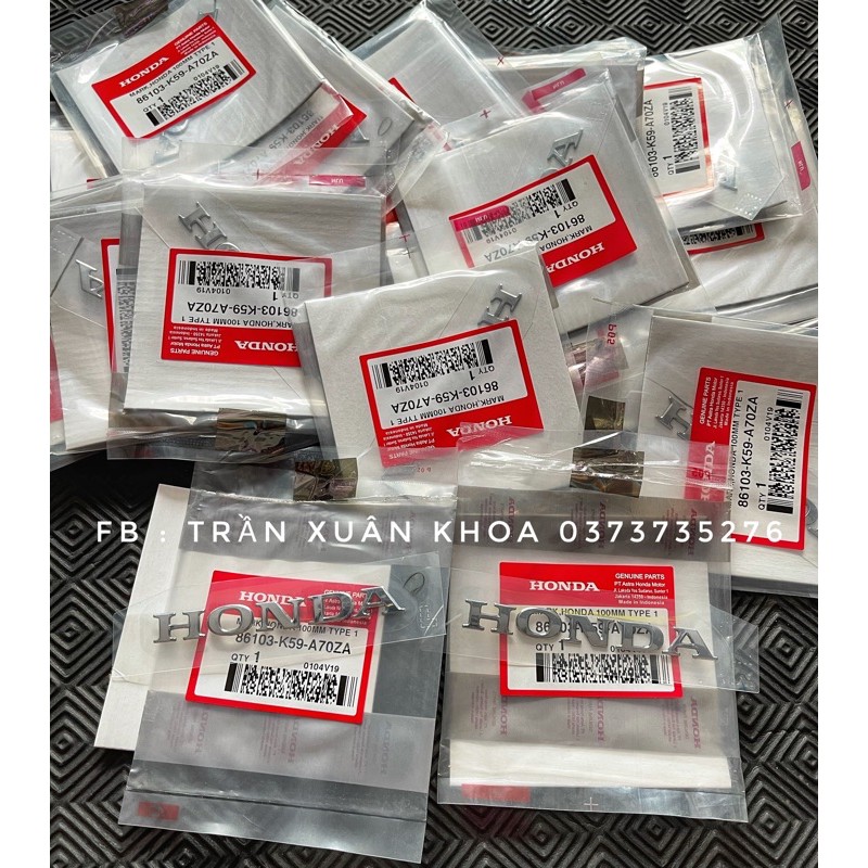 Tem chữ Honda chính hãng