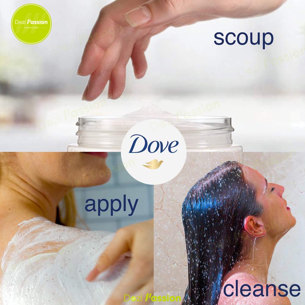 [BẢN MỸ] Tẩy Tế Bào Chết Dove Toàn Thân, Dưỡng Ẩm, Dưỡng Trắng, Làm Mịn Da - Dove Exfoliating Body Polish 298g