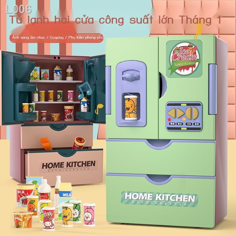 Đồ chơi trẻ em nhà bếp mô phỏng tủ lạnh lớn đồ chơi giáo dục giáo dục sớm món quà sinh nhật