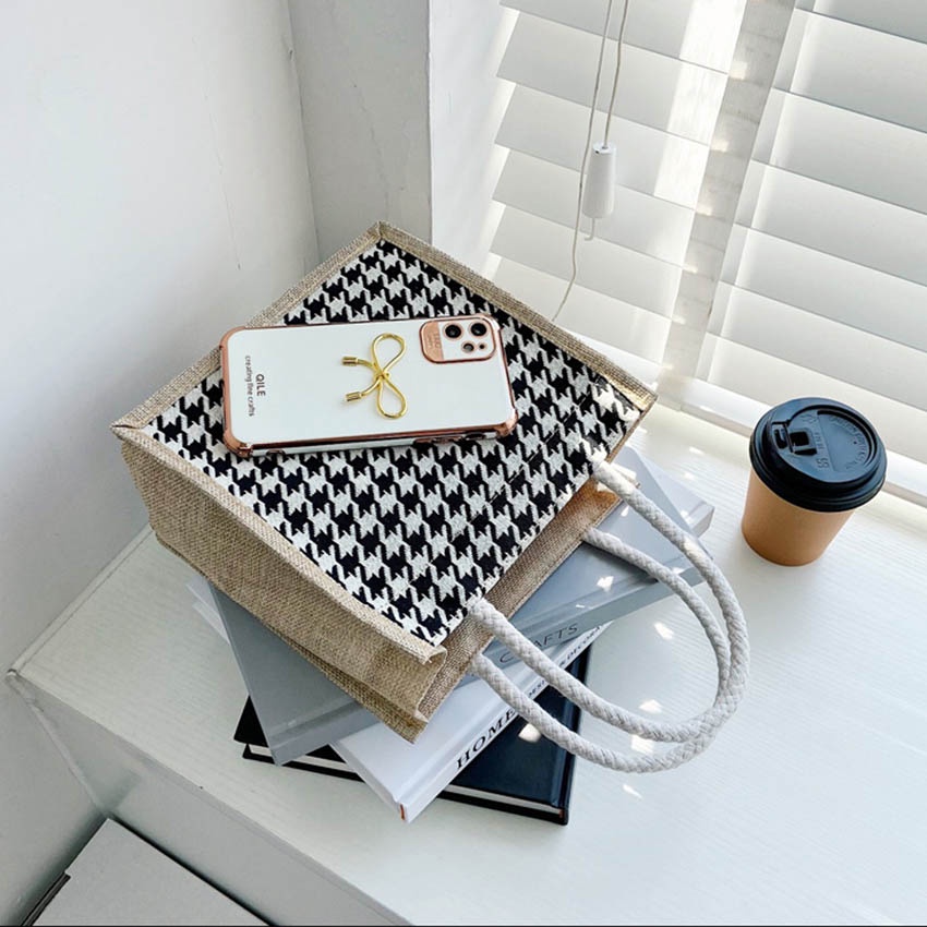 Túi cói mini dễ thương T1026 có dây kéo tiện dụng, túi xách nữ dệt mẫu đẹp thời trang - NASI Store