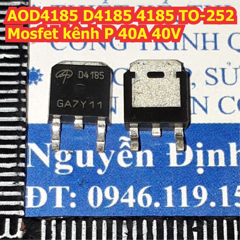 5 con AOD4185 D4185 4185 TO-252 Mosfet kênh P 40A 40V kde2518 | Shopee Việt  Nam