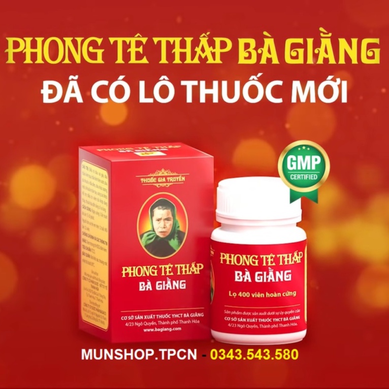 Phong Tê Thấp Bà Giằng hỗ trợ trong đau vai gáy, tê buồn chân tay, viêm đa khớp dạng thấp