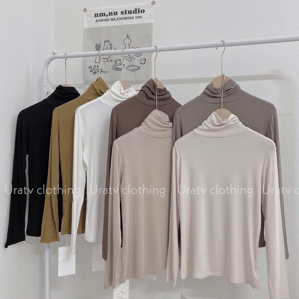 Áo thun tay dài cổ lọ