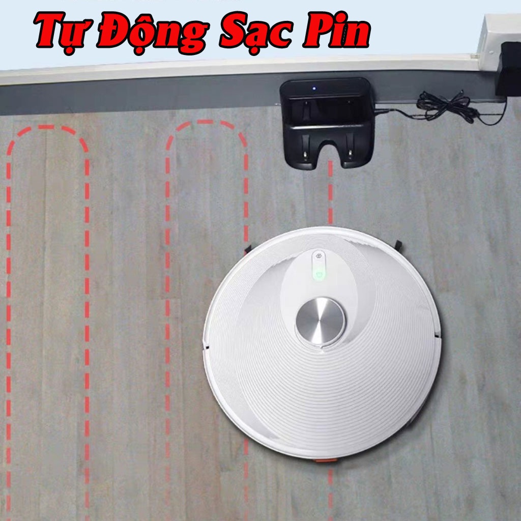 Robot Hút Bụi Lau Nhà SMART LDS12, Lực Hút 3000 PA Cực Khỏe, Hoạt Động Theo Sơ Đồ, Cảm Biến Chống Rơi Thông Minh