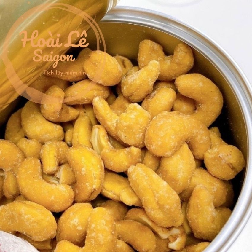 Hạt Điều Rang Mật Ong Nguyên Hạt, Không Vỏ, 200gr, Hộp Thiếc, Phản Hồi Tốt - Raw Honey Roasted Cashew