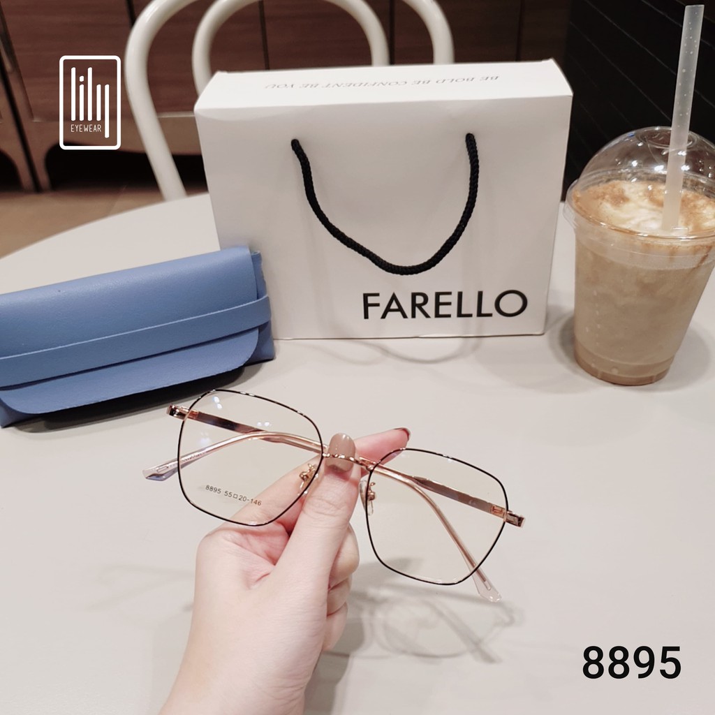 Gọng kính cận mắt kim loại viền mảnh thời trang nữ lilyeyewear 8895 | BigBuy360 - bigbuy360.vn