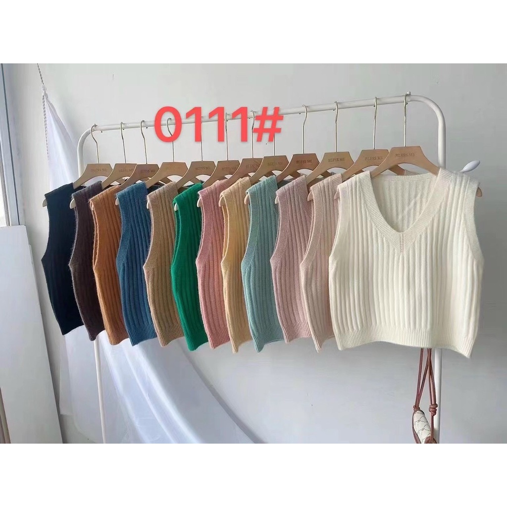 [ẢNH THẬT]  Áo Gile Len Đan Hàn Quốc Unisex Trơn Nhiều Màu Phong Cách Vintage Nam Nữ Năng Động Form To