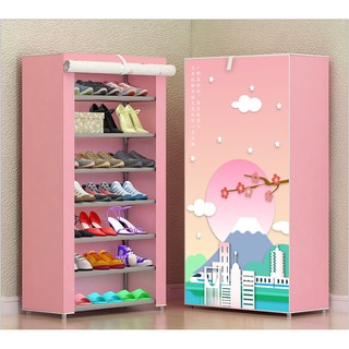 Tủ giày 3D 8 tầng 7 ngăn