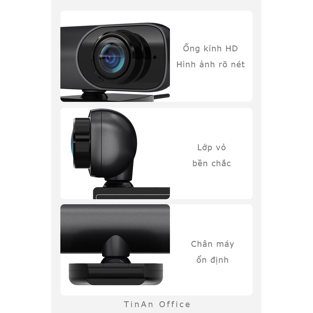 [ 4K 2160P Mic] Webcam Lấy Nét Tự Động, 4K, Camera USB Góc Nhìn Siêu Rộng, Cho Máy Tính, Macbook, Học Online | BigBuy360 - bigbuy360.vn