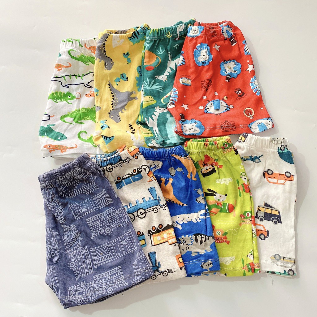 Quần Đùi Cho Bé Trai Và Gái 7-16 Kg Set 1 3 5 Quần Cotton Borip Trẻ Em Xuất Dư Mềm Mịn Mát Đẹp Homie Kids