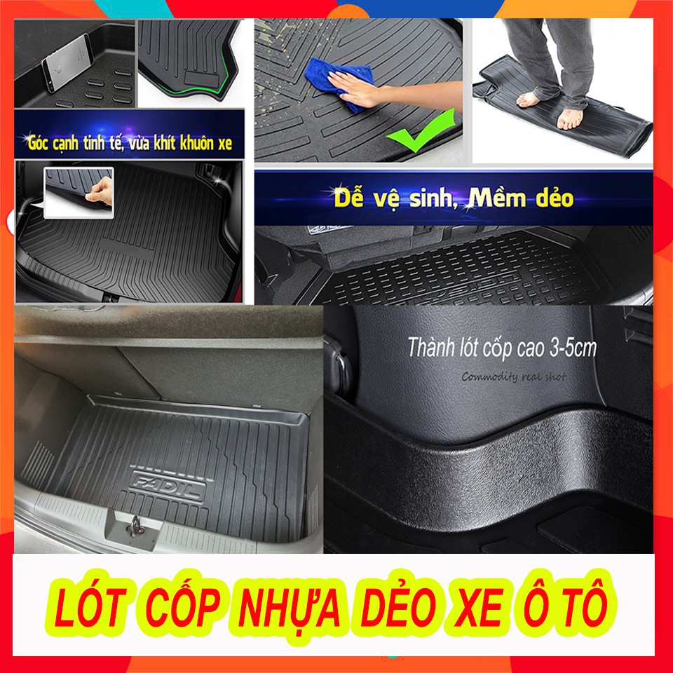 Lót Cốp Nhựa Xe Toyota Altis 2007 đến 2022 Màu đen Chất Liệu Nhựa Dẻo ko Mùi ko thấm nước, dễ dàng vệ sinh