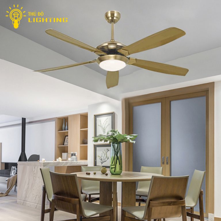 Quạt Trần  Động Cơ 1 Chiều Malaisia, Công Suất 90w, Lõi Đồng 2 Chiều Gió, Có Điều Khiển Từ Xa Tiện Lợi