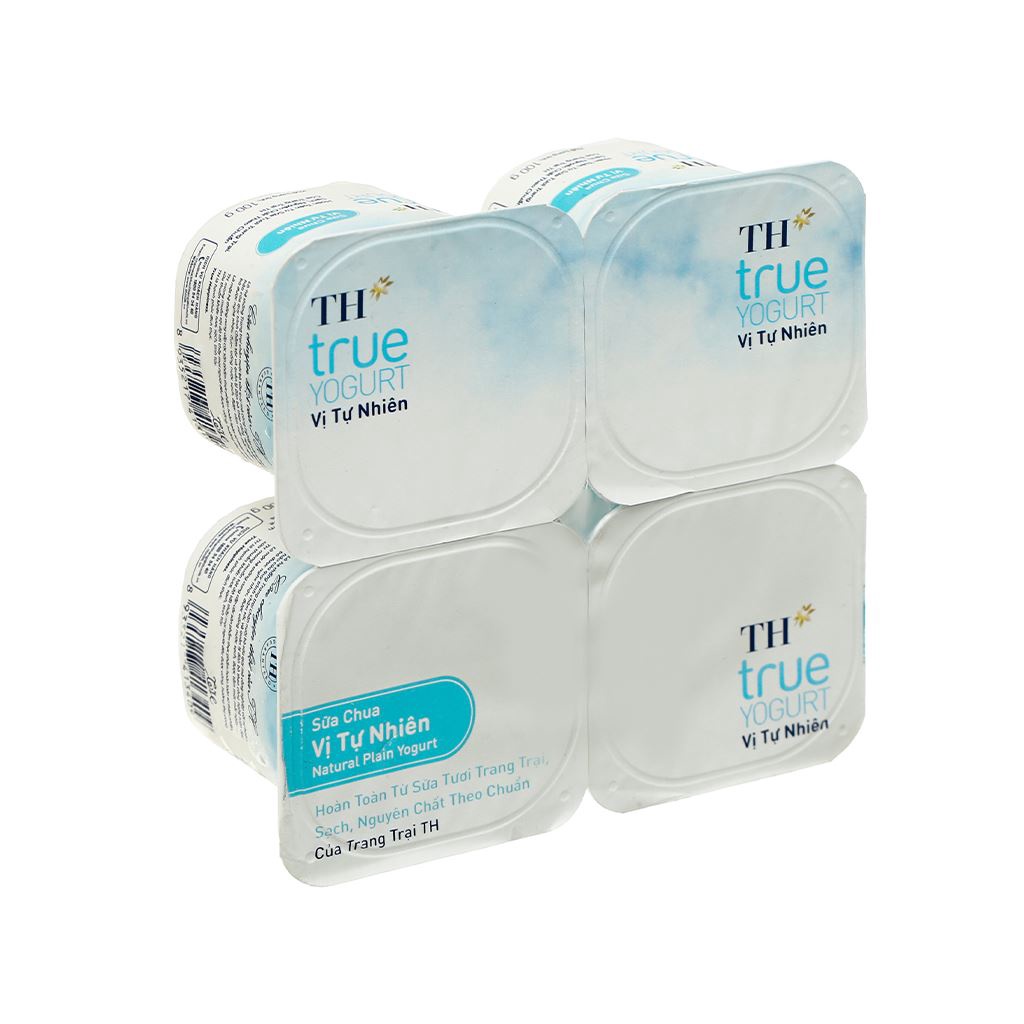 Vỉ 4 hộp sữa chua TH True yogurt 100g các vị