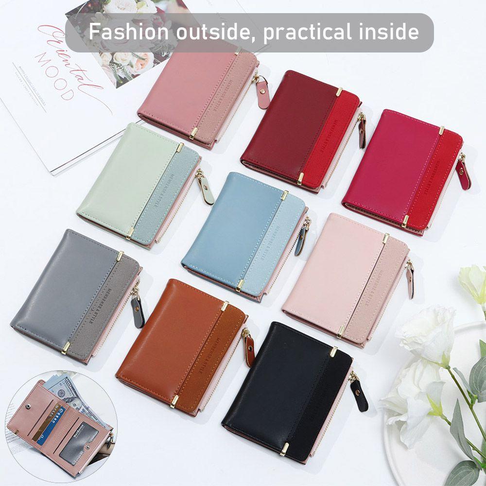 Ví Ngắn Đựng Thẻ Cỡ Nhỏ Thiết Kế Dễ Thương Giá Đỡ