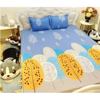 Bộ ga gối 3 món 👑 1mx2m 👑vải poly cotton,chọn trên 30 mẫu-mẫu lá cọ