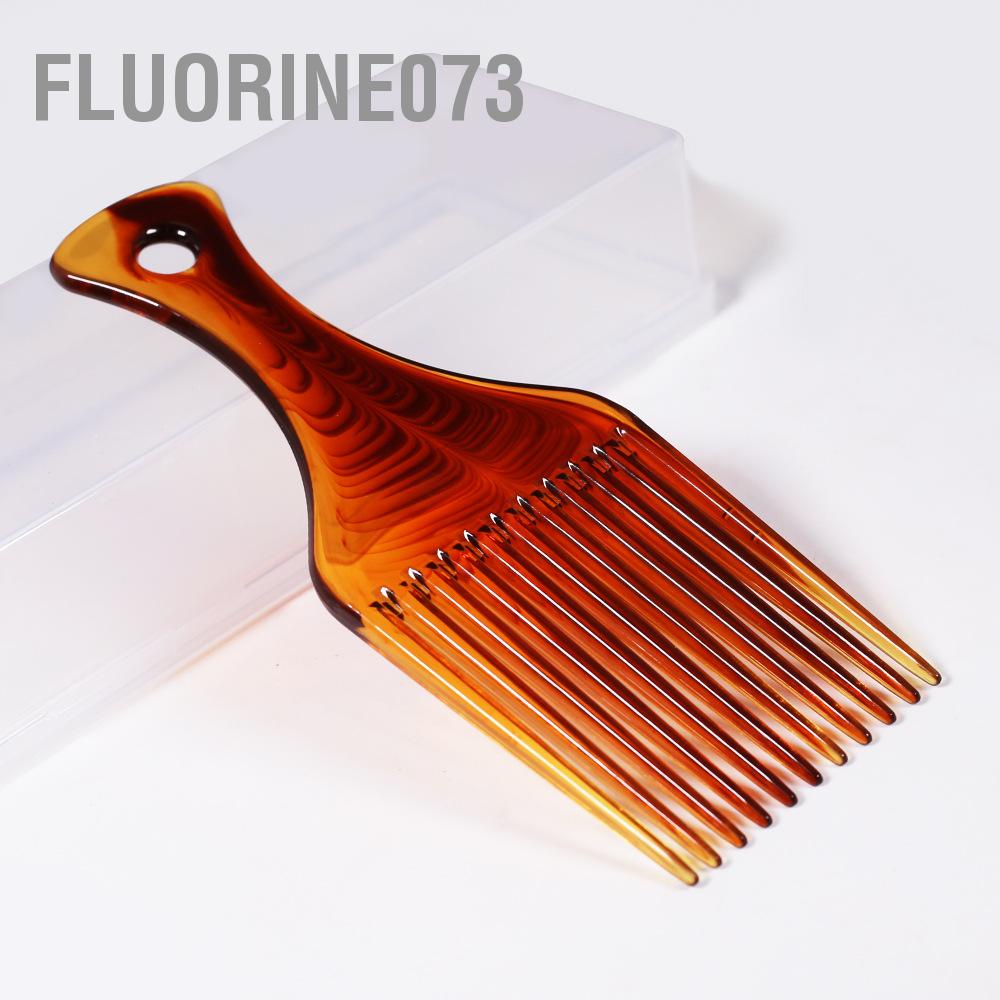 Fluorine073 Lược răng rộng nhựa chống làm tóc xoăn Afro
