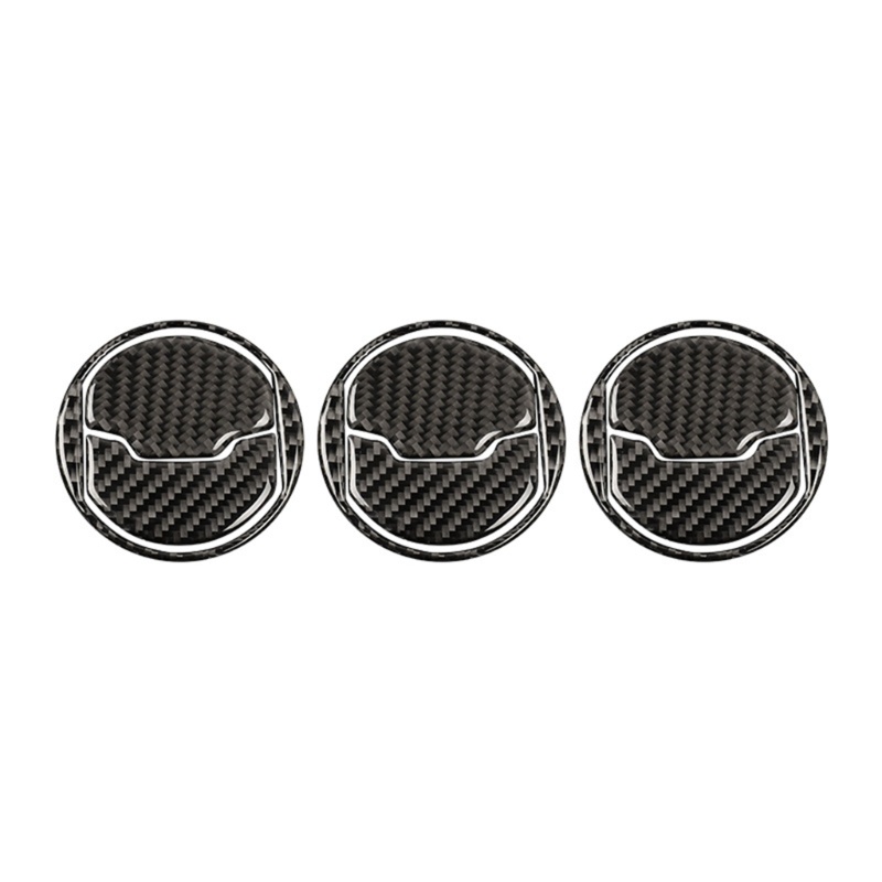 Bộ 9 Miếng Dán Viền Máy Điều Hòa Xe Hơi Bằng Sợi Carbon