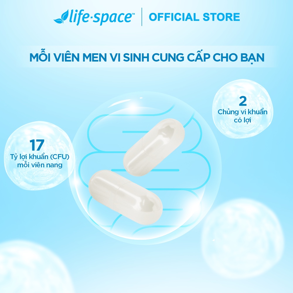 Combo 3 hộp men vi sinh Úc hỗ trợ tiêu hóa và kiểm soát cân nặng Life Space Shape B420 Probiotic (60 viên/1 hộp)