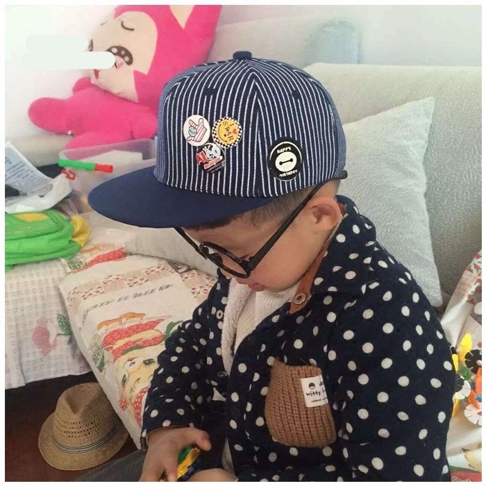 Mũ lưỡi trai kẻ sọc cho bé