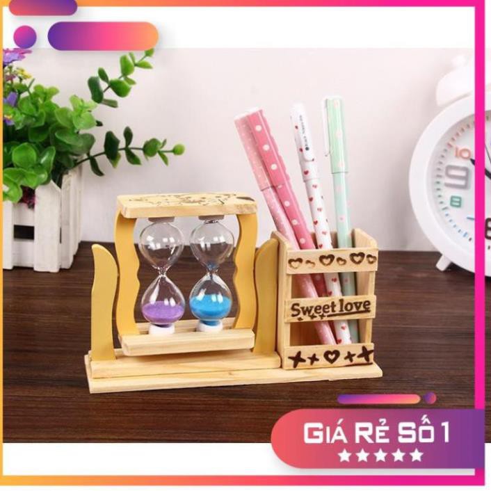 Đồng hồ cát đôi kèm hộp đựng bút  - 5740