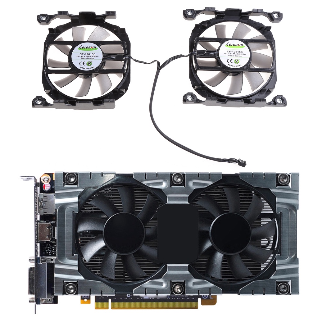 1 Cặp Quạt Tản Nhiệt L196 8015PWM-4P Cho Thẻ Đồ Họa DC 12V 0 45A Inno3D 260 GTX 750ti GTX660 GTX 750