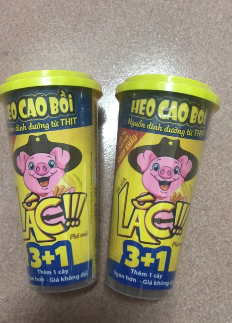 Combo 10 hộp xúc xích lắc Heo cao bồi hộp 60g đủ màu