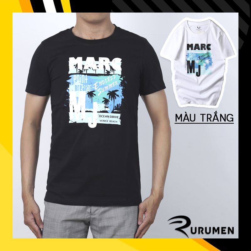 Áo Thun Nam Cổ Tròn In Marc Jasson RURUMEN Áo Phông Thun Cotton Thoáng Mát Hàng VNXK - AB411