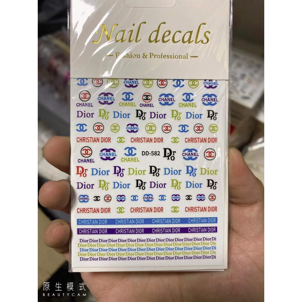 STICKER THƯƠNG HIỆU TRANG TRÍ NAIL DD582