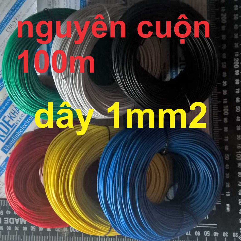 dây điện đơn RV (SỢI ĐỒNG NHỎ) 1,0mm nguyên cuộn 100m kde1691