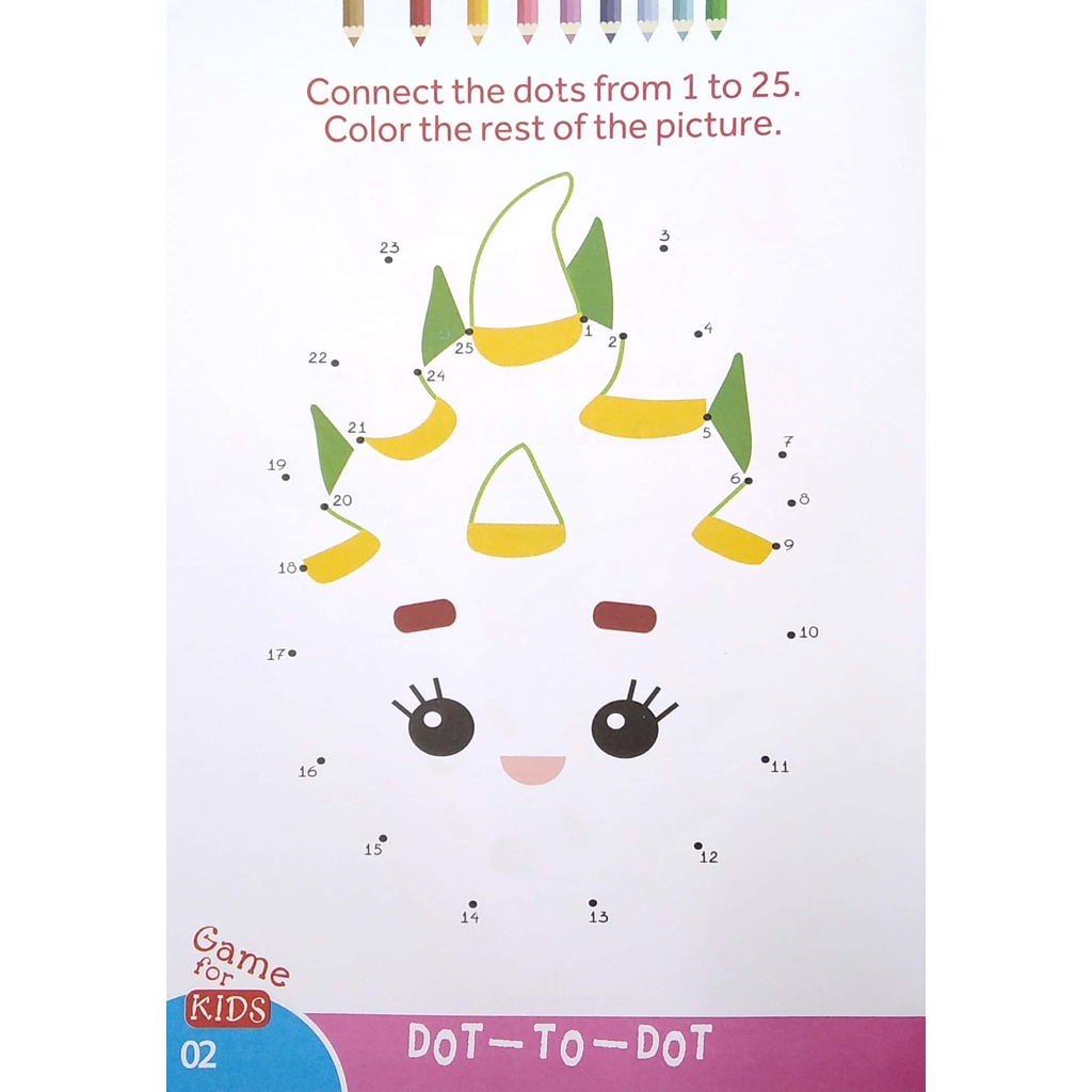 Sách Dot To Dot Color - The Rest Of The Picture - Nối Số Và Tô Màu 5