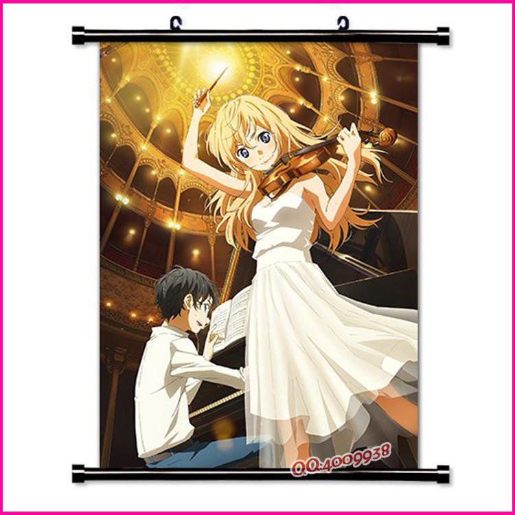 Poster vải anime Your life in april 02 30x45 tranh vải