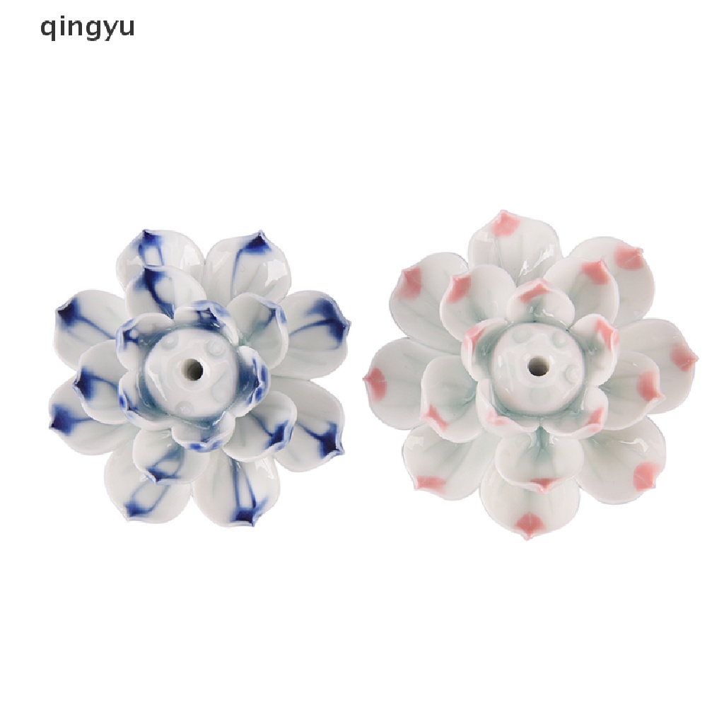 Giá Đỡ Trầm Hương Bằng Sứ 1 / 3 Lỗ Hình Hoa Sen Độc Đáo Trang Trí Nhà Cửa