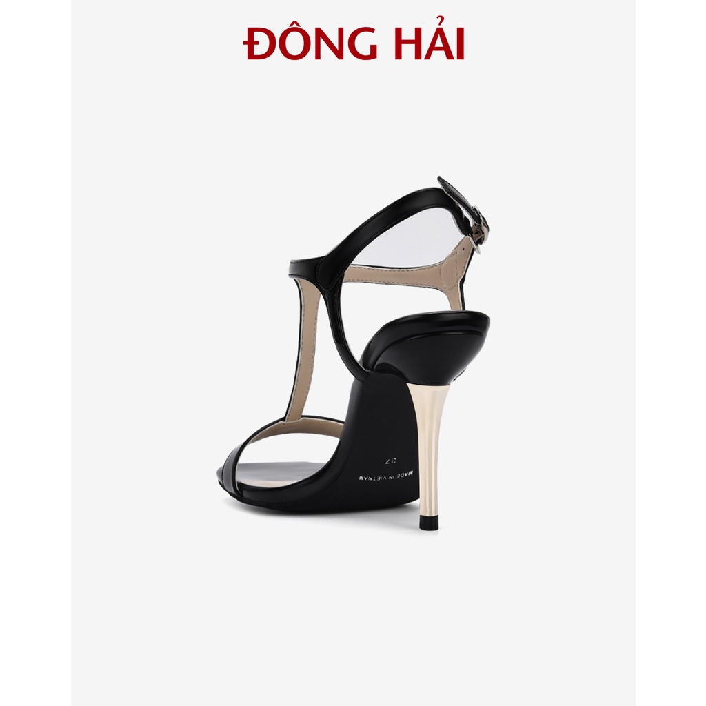 Giày Sandal cao gót nữ Đông Hải chất da tổng hợp quai dây thanh mảnh cao 9cm - S85O7