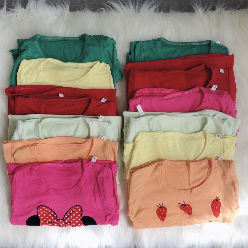 Bộ Thun Dài Tay Bé Gái 10-16kg Hình Chuột Micky Và Cà Rốt Cực Yêu