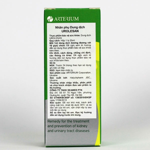 Urolesan - hỗ trợ lợi tiểu, hạn chế hình thành sỏi tiết niệu (hộp 40 viên)